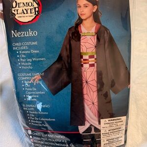Demon Slayer Nezuko Kimono Dress Child Halloween Costume Medium (7-8)